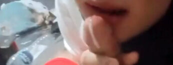 PACAR HIJAB MINTA Muncrat Di Mulut